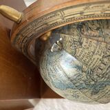 Book racks for antique books, world map, globe