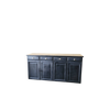 Large wooden and black sideboard