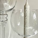 Duo of xl tealight holders in vintage crystal