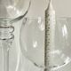 Duo of xl tealight holders in vintage crystal