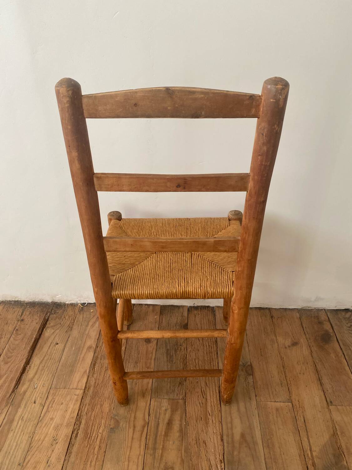 Lot de 6 chaises en orne et paille