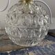 Set of two vintage electrified glass pendant lamps