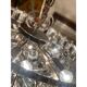 Lustre contemporain en verre triedro murano transparent et bleu ligh-blue