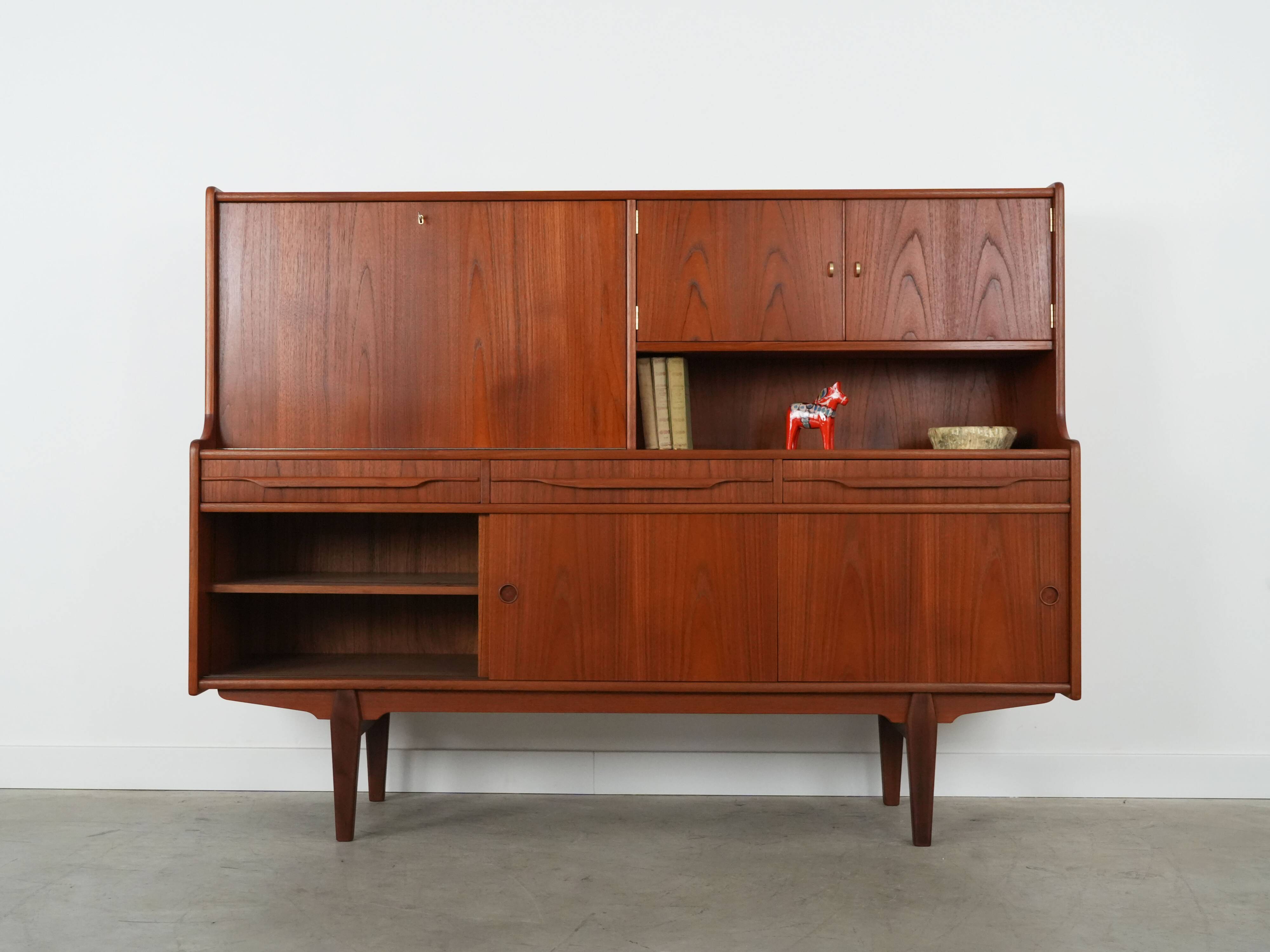 Teak highboard, Danish design, 1960s, production: Denmark