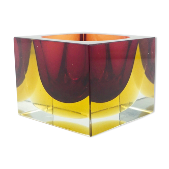 Sommerso murano glass catch-all or vide poche by flavio poli for seguso, 1970s