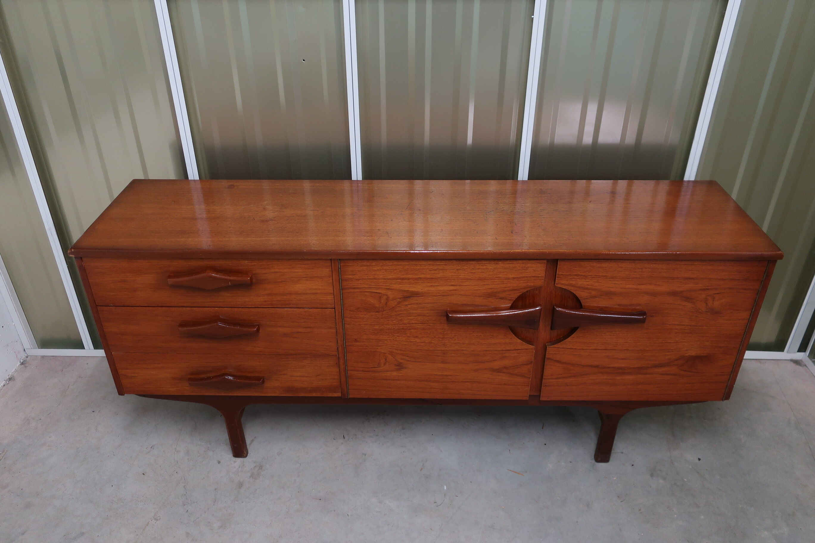 Atypical sideboard 1960s teak