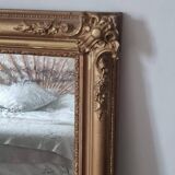Antique rectangular mirror with moldings 103 x 68