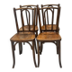 Suite de 4 chaises de Bistrot Baumann années 1930
