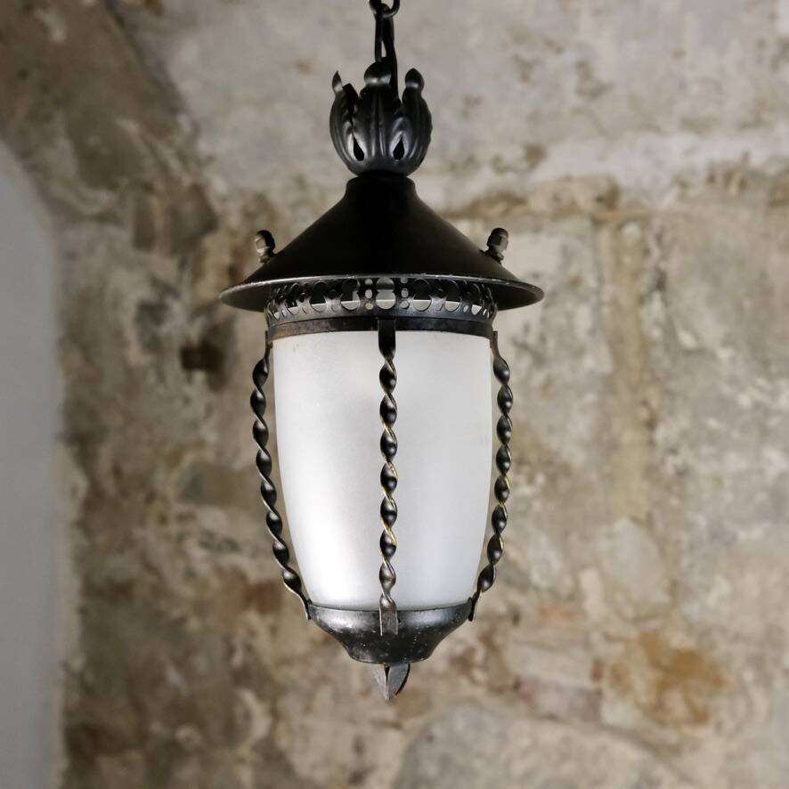 Wrought iron lantern, France, 1950s