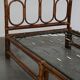 Vintage bamboo/rattan manou bed from the 70s with original spiral base