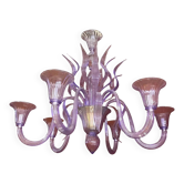 Chandelier en verre de Murano inspiré de la glycine moderne