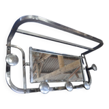 Aluminum wall coat rack.