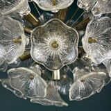 Large Sputnik flower pendant in Murano by Paolo Venini for Veart, Italy, 1960s.