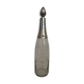 Carafon an verre ciselé et argent