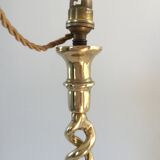 Twisted lamp in solid brass