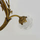 Bronze chandelier with 4-burner glass tulips, chandelier 70s