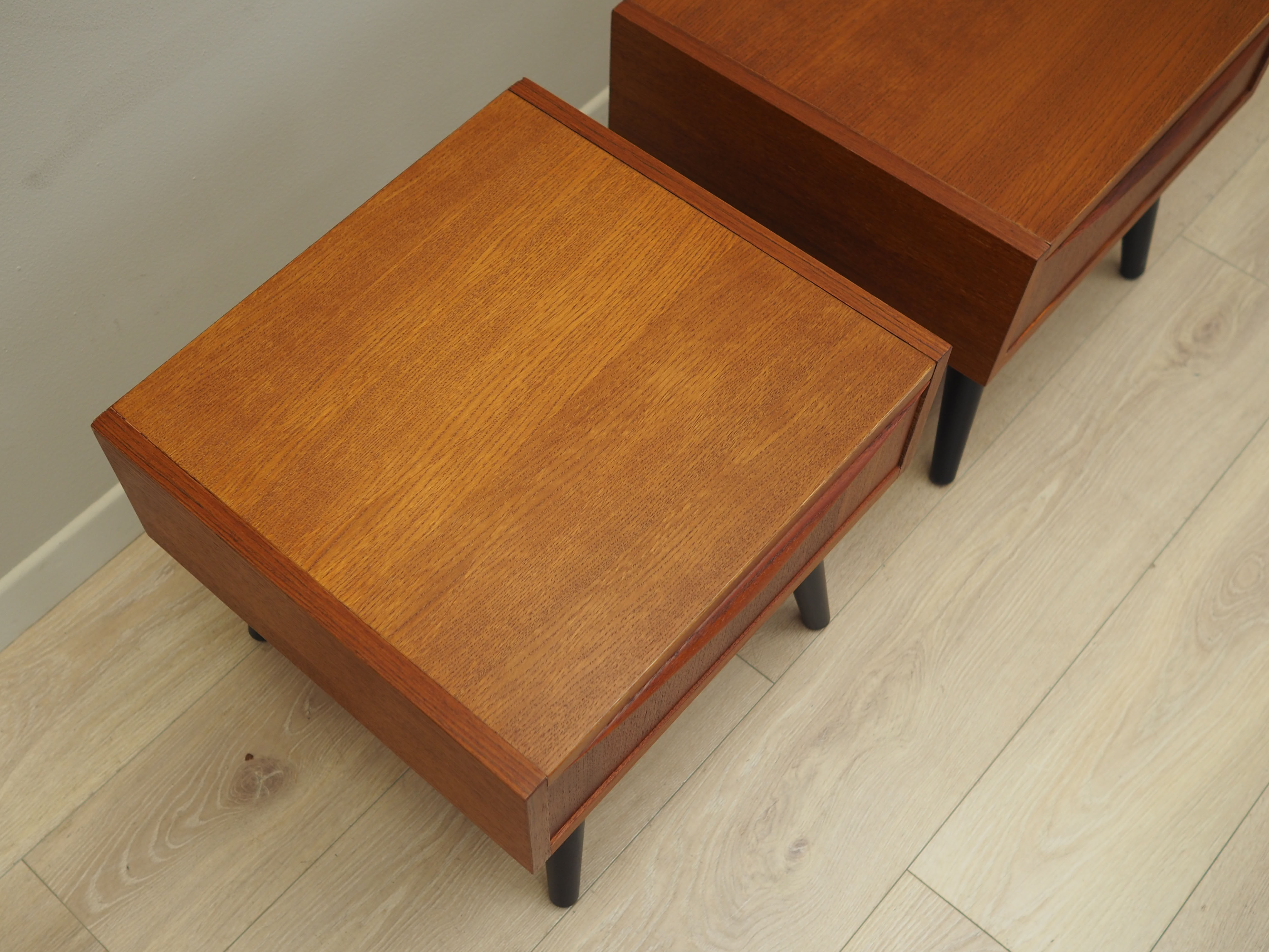 Set of two teak bedside tables, Danish design, 1970, Denmark