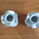 Porcelain pink flower candle holders