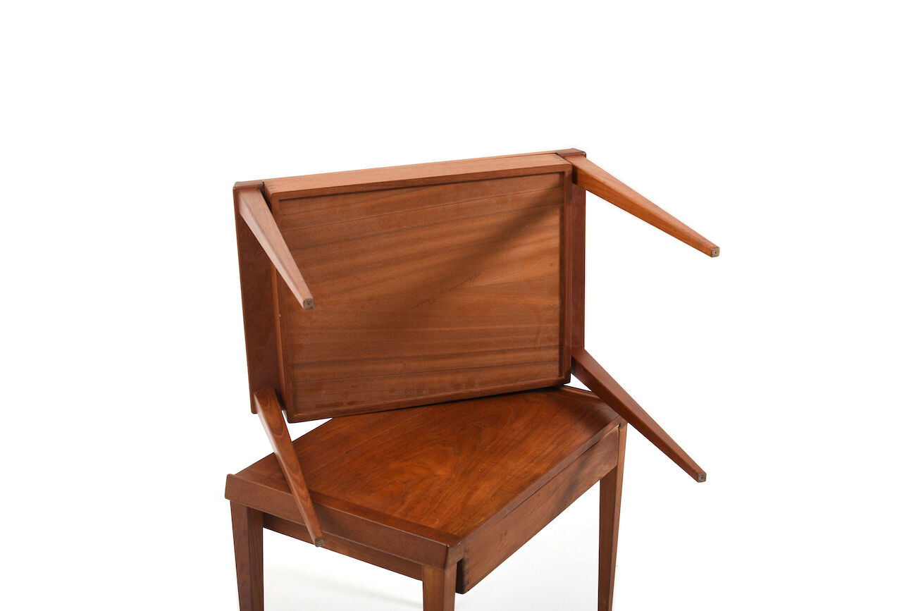 Fine danish pair of mid century teak nightstands