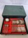 Box 2 drawers household 57 pieces christofle silver metal model "boreal"