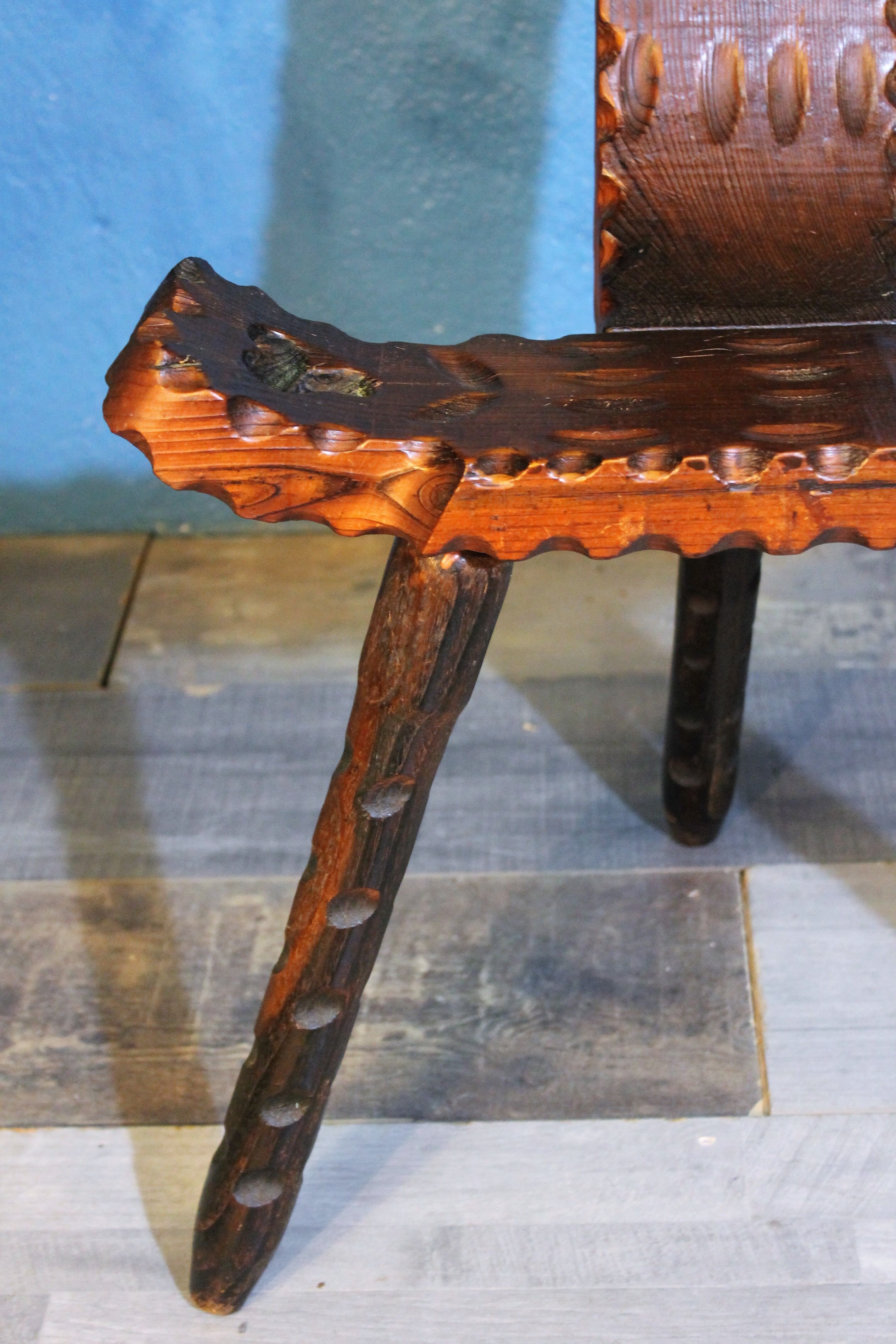 Brutalist tripod chairs 1960