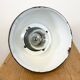 Dark grey explosion proof lamp with black enameled shade, 1970s