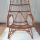 Large vintage wicker armchair