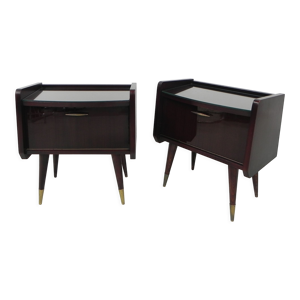 Ensemble de 2 tables de nuit vintage