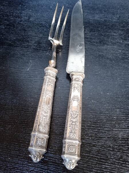 Silver cutting service Minerva Louis XVI hallmark