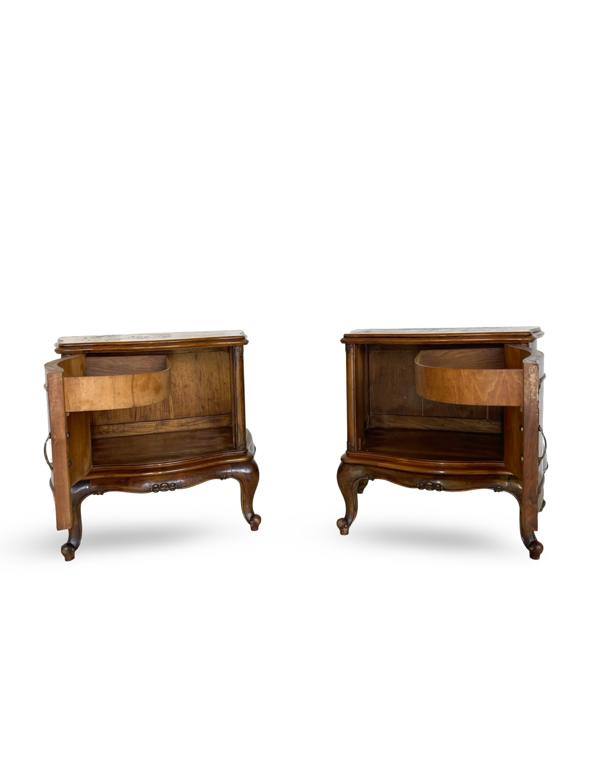 Paire de tables de chevet italiennes du milieu du XXe siècle