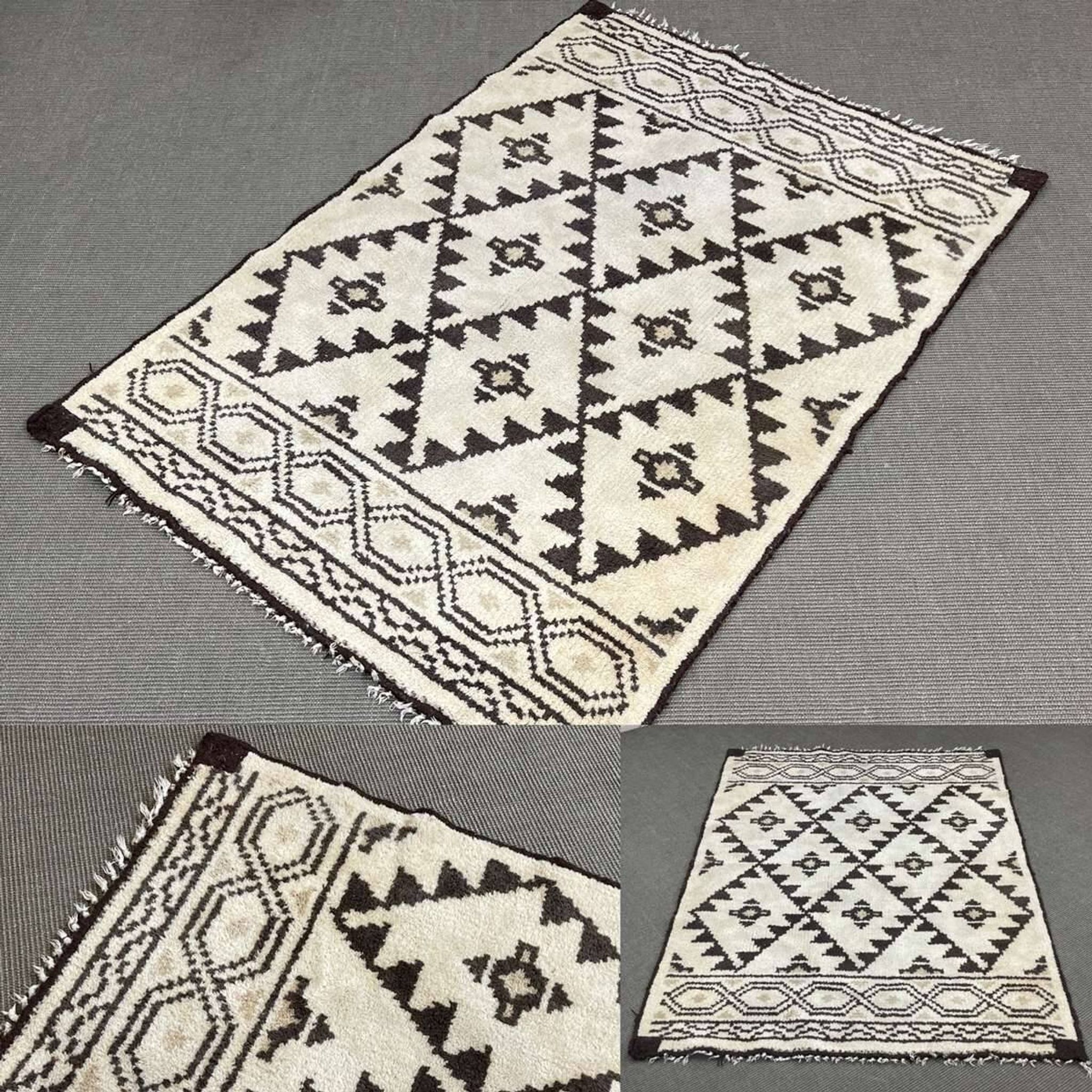 Handmade Moroccan wool rug - 1.70m x 1.20m.