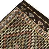 6x9 Yellow Brown Vintage Kilim Rug 199x264Cm