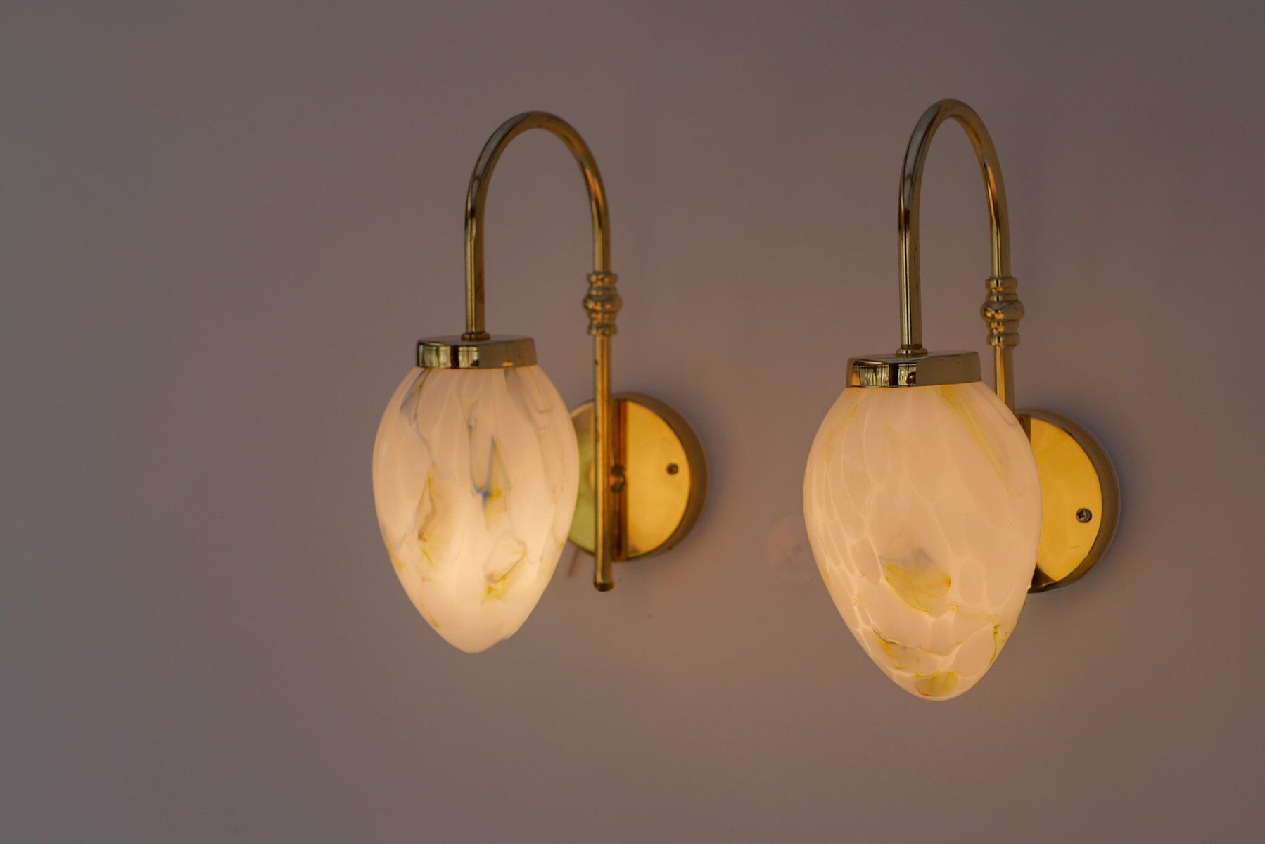 Vintage Scandinavian wall lights, 1980s, set of 2