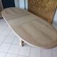 Renovated solid oak extendable oval table