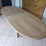 Table ovale extensible en chêne massif rénové