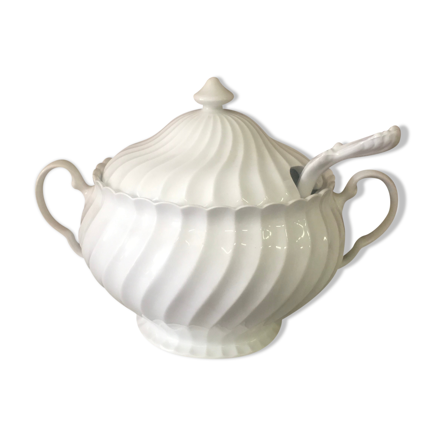 Soup maker and her white Ironstone Snowhite Regenoy