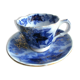 Tasse sur soucoupe art nouveau déco modèle Bryonia, signée sarreguemines u&c