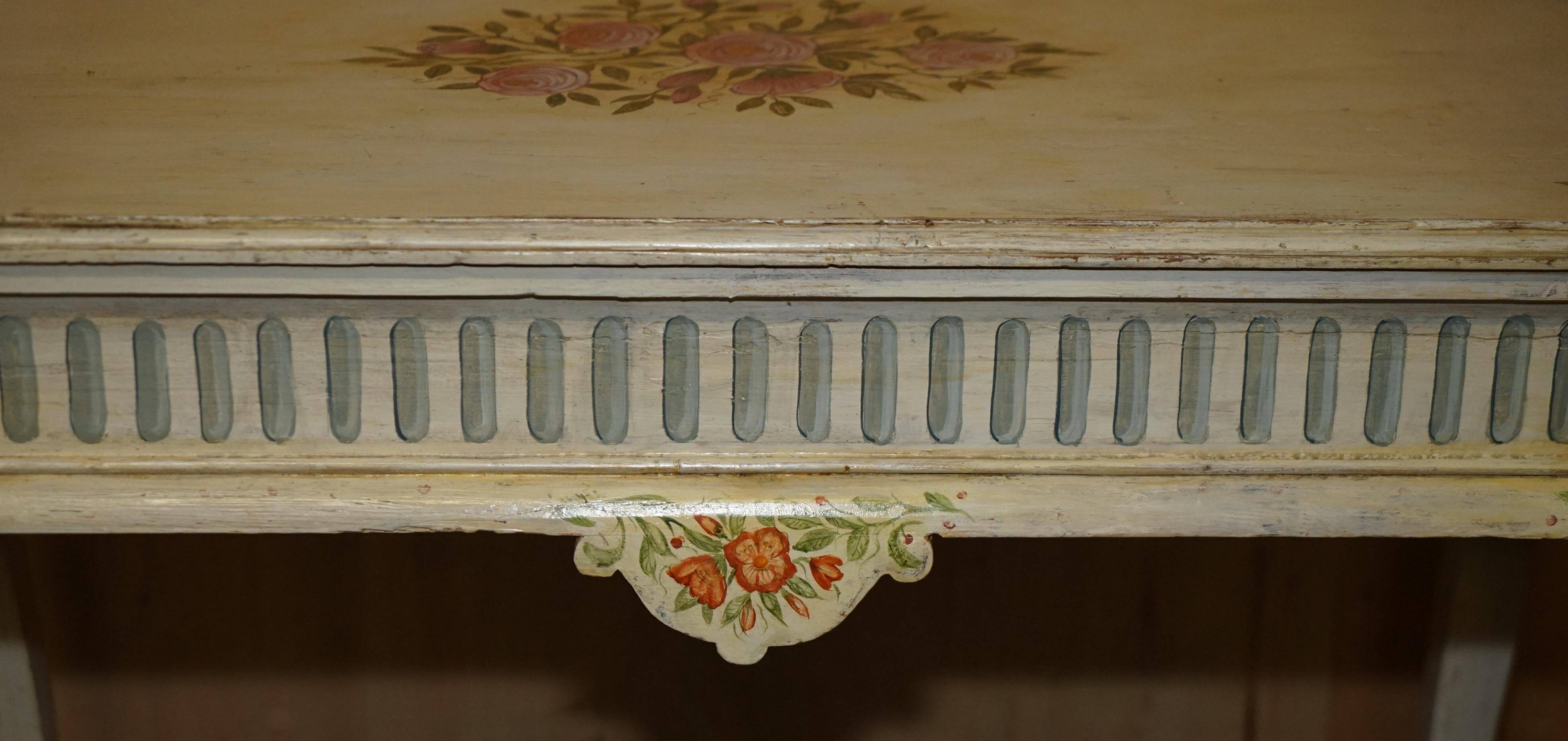 Victorian Georgian style bureau, hand-painted circa 1860.