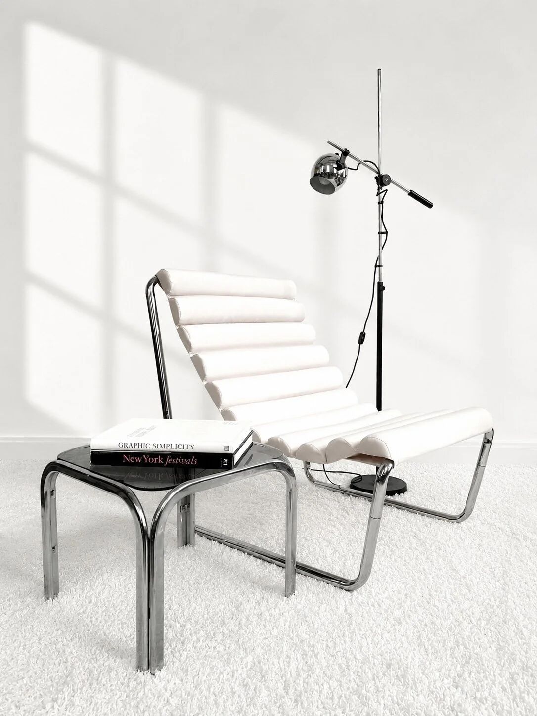 Hanging chair in Michel Boyer style, circa 1980.