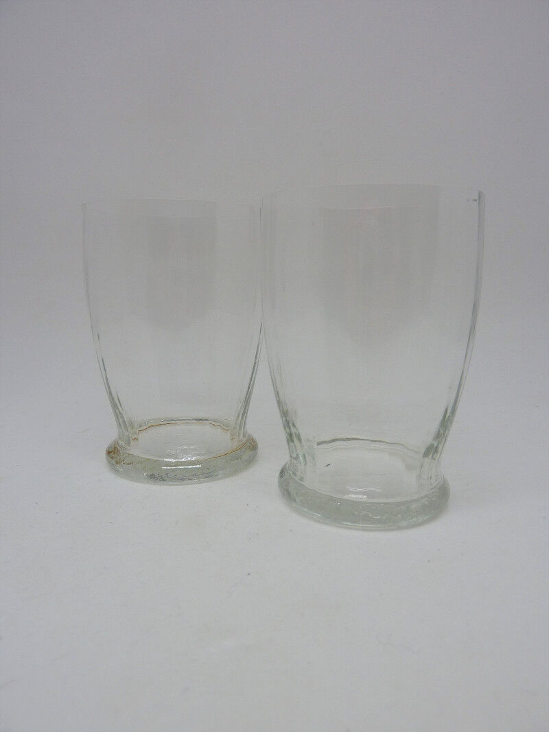 2 old faceted glasses