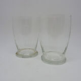 2 old faceted glasses