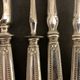 4 couverts de service en argent pour gigot et salade, XIXème