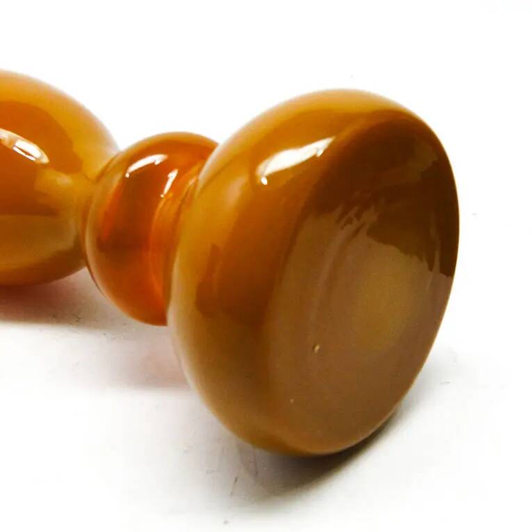 Angel vase, mid-century modern, orange glass, designed by S. Sadowski, Poland, 1970s