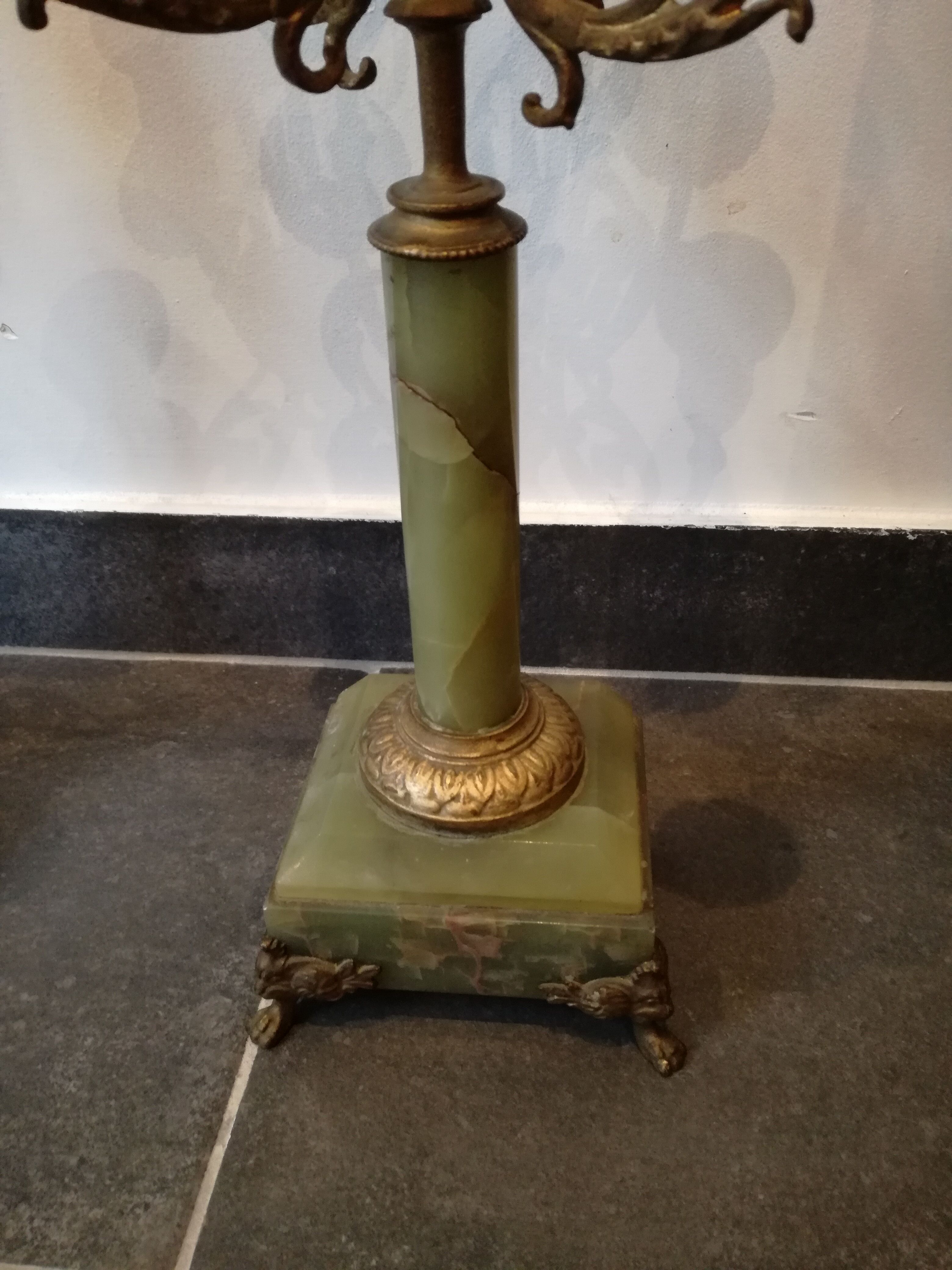 Napoleon III candelabra chandeliers in bronze and marble