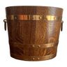 Oak and brass ice bucket Geraud Laffite Meilleur Ouvrier de France 1933