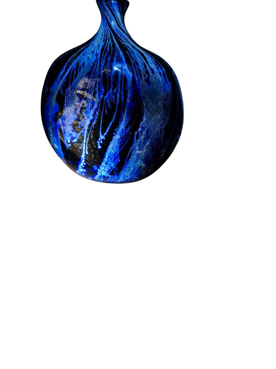 vase oblong larochére noire et bleu avec  XX siècle