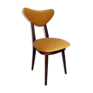 Chaise cœur en velours - 1960
