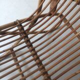 Vintage Dutch rattan armchair with armrest, 1960s