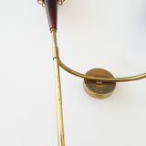 Lunel House: 1950 pair brass & resin vintage 50's wall lights