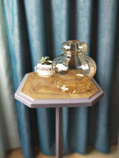 Amber glass lampshade